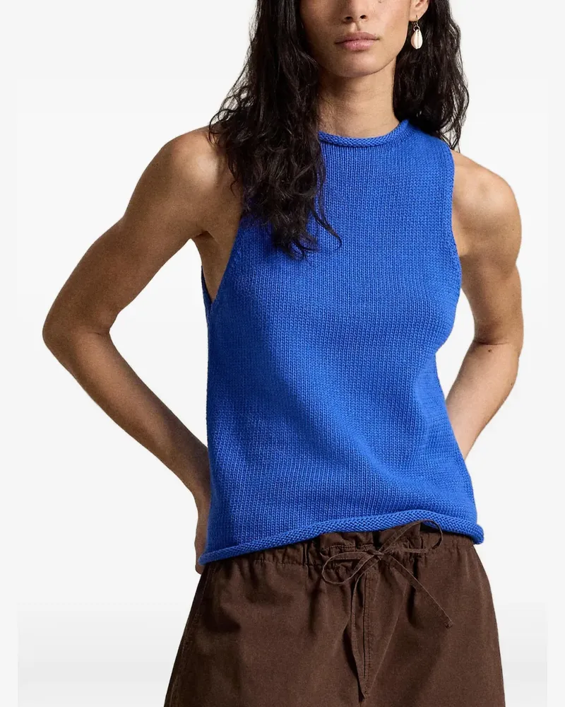 Ralph Lauren Geripptes Stricktop - Blau Blau