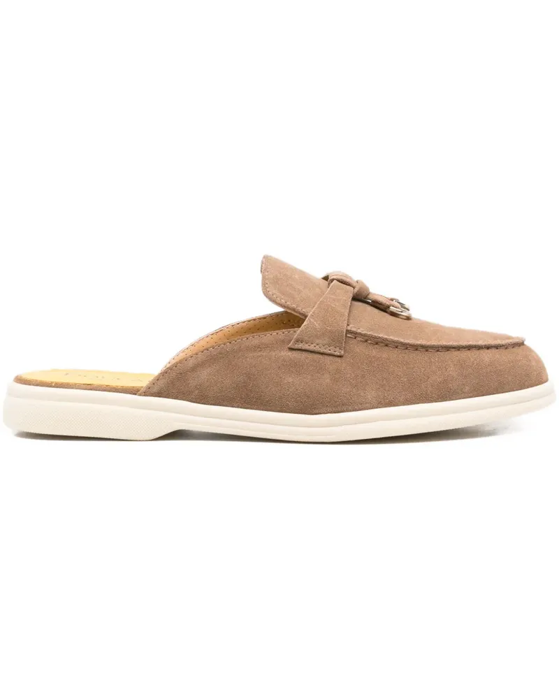 Doucal´s Wildleder-Mules mit Quastendetail - Nude Nude