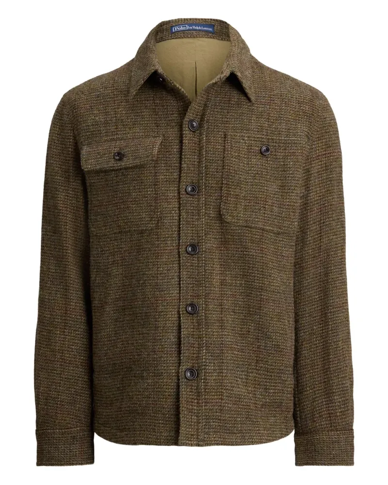 Ralph Lauren Hemdjacke mit Fischgrätenmuster - Grün Grün