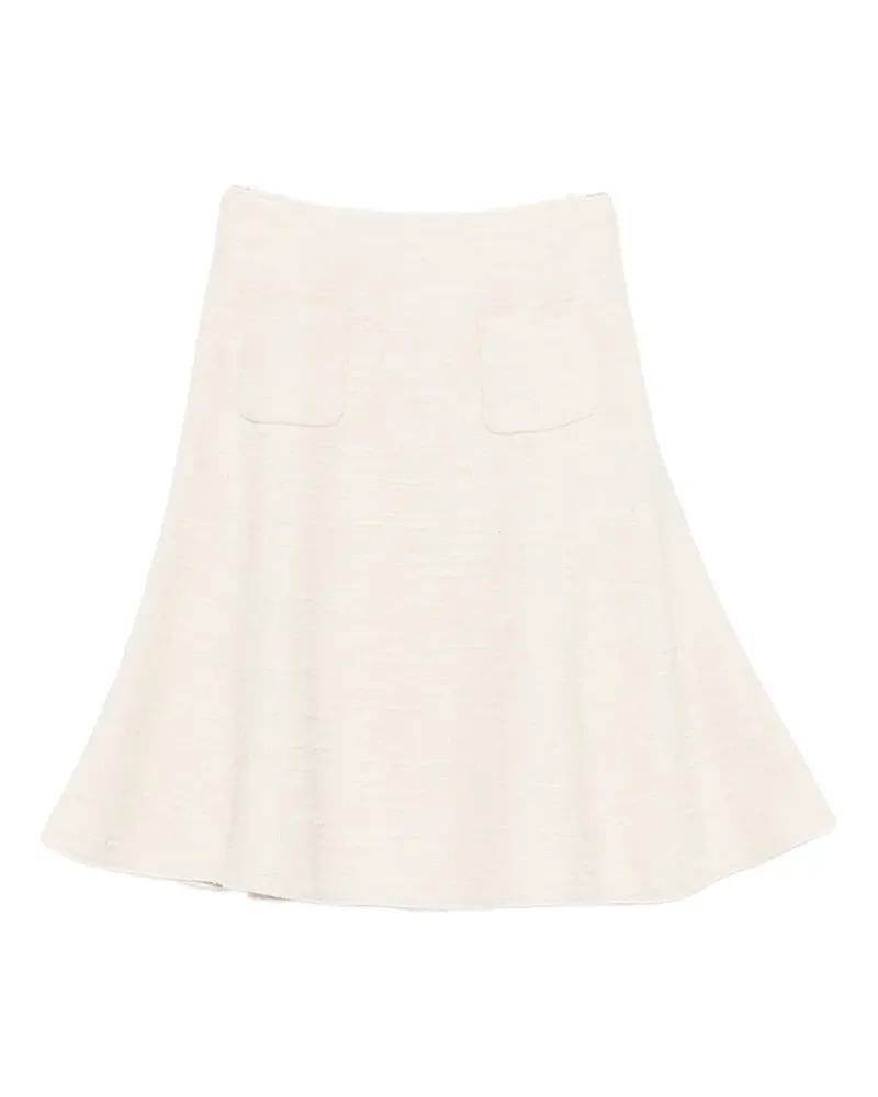 N° 21 patch pocket woven midi skirt - Nude Nude