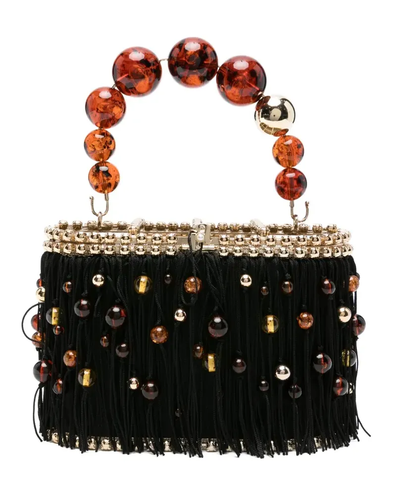 Rosantica mini fringed handbag - Schwarz Schwarz