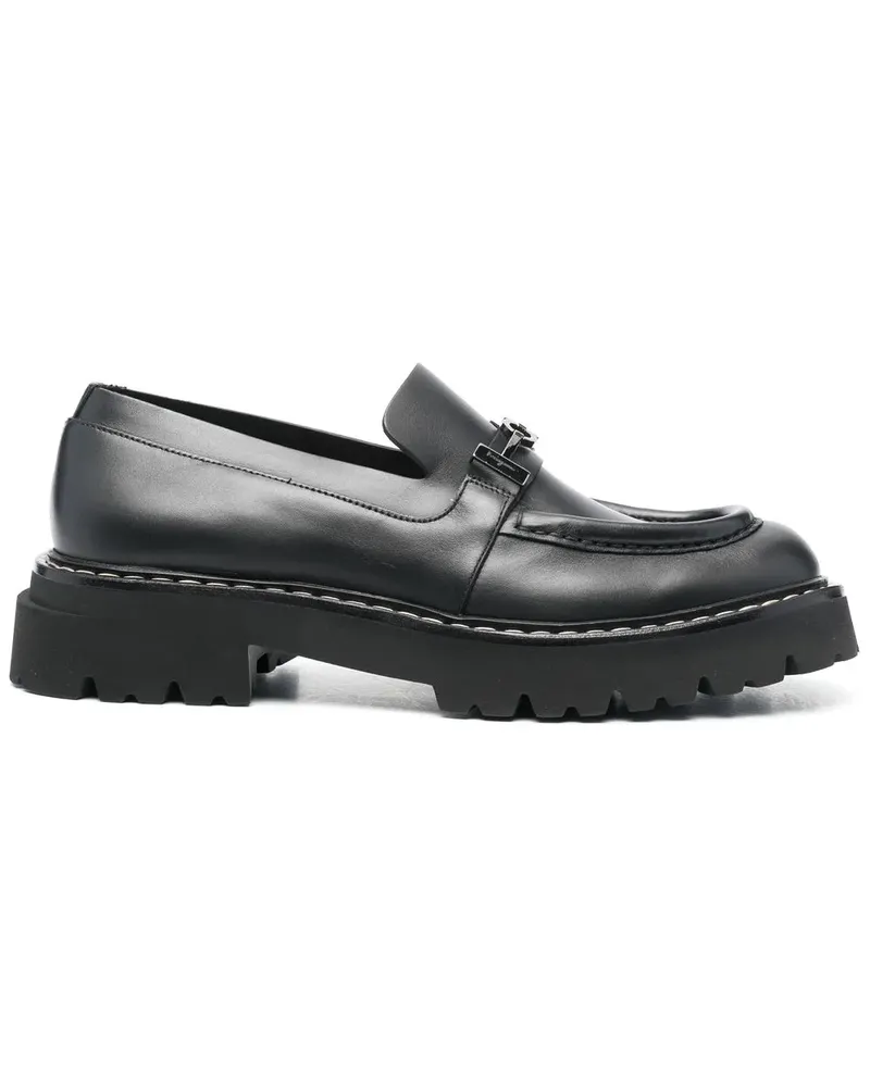 Ferragamo Loafer mit Gancini-Detail - Schwarz Schwarz