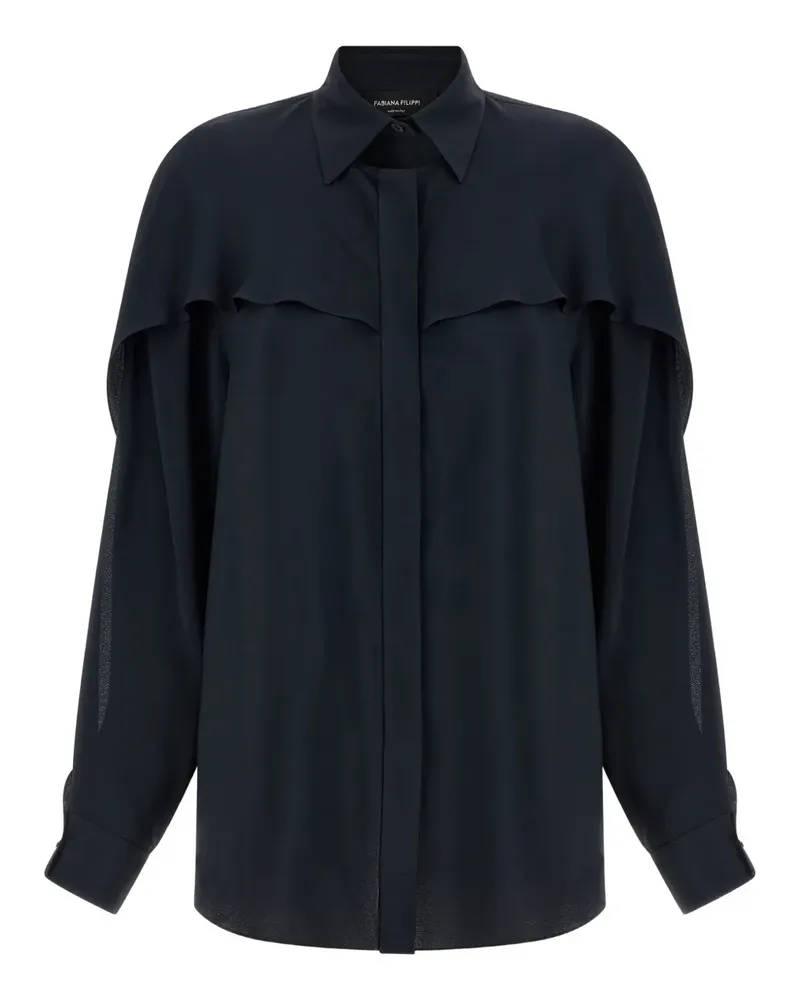 Fabiana Filippi polo collar long-sleeve shirt - Blau Blau
