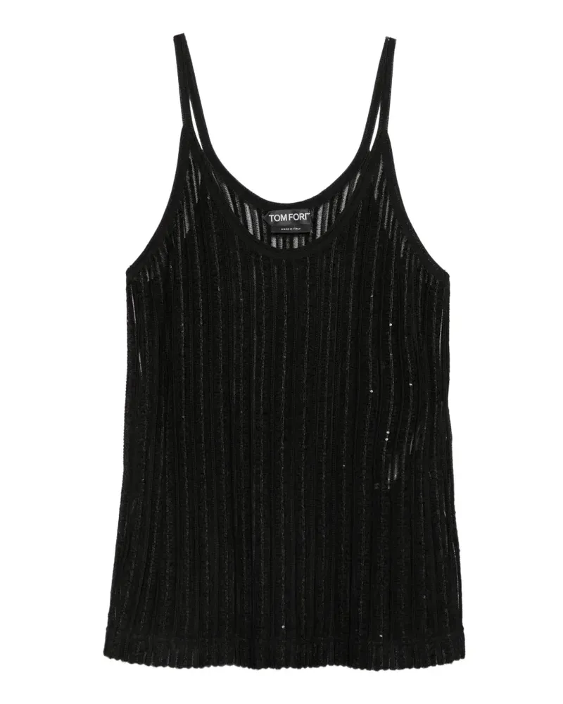 Tom Ford Top mit Pailletten - Schwarz Schwarz