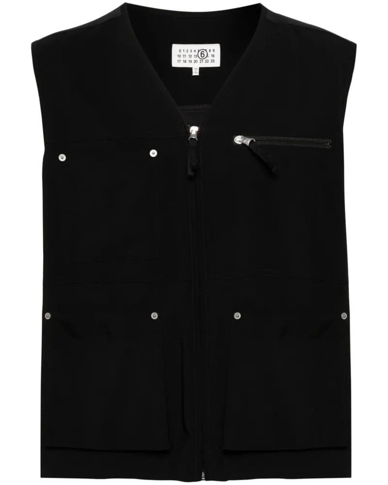 Maison Margiela Weste mit Reißverschluss - Schwarz Schwarz