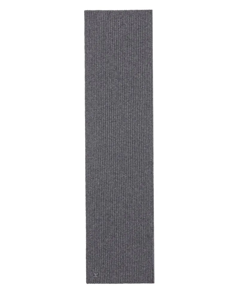 Courrèges Gerippter Schal - Grau Grau