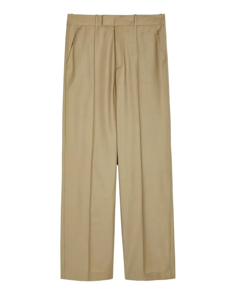Ronny Kobo Straight-Leg-Hose mit Falten - Nude Nude