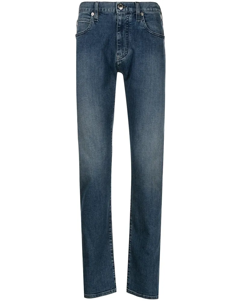 Emporio Armani J45 Twill-Jeans mit geradem Bein - Blau Blau