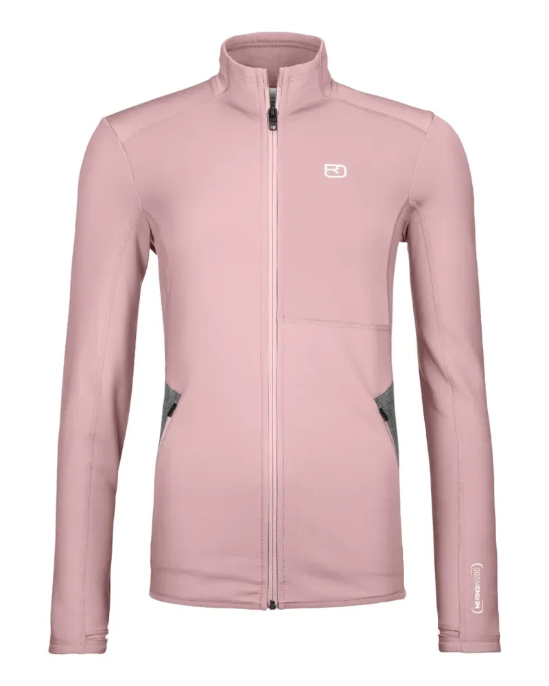 Ortovox fleece-back zip-up fitted jacket - Rosa Rosa