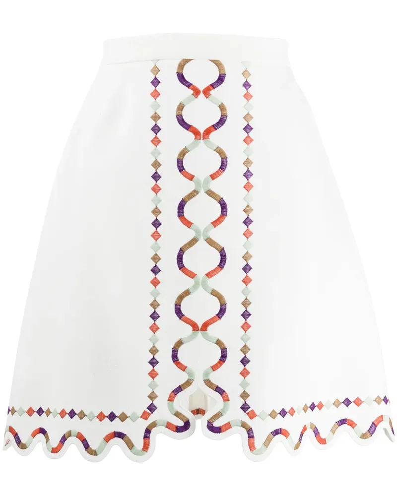 Giambattista Valli Rock in A-Linie - Weiß Weiß