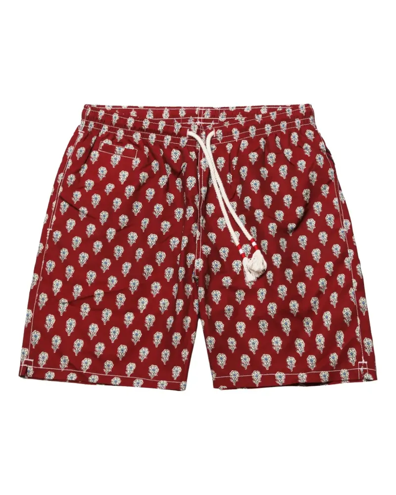 MC2 Saint Barth floral-print drawstring swim shorts - Rot Rot