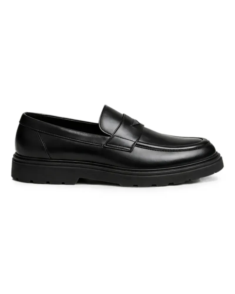 Doucal´s Loafer aus Leder - Schwarz Schwarz
