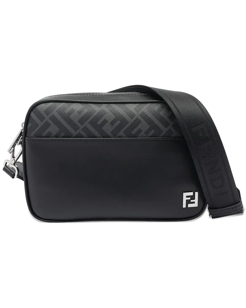 Fendi Reißverschlusstasche mit FF-Logo - Schwarz Schwarz