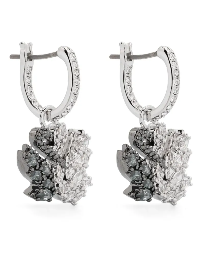 Swarovski Swan Ohrringe - Silber Silber