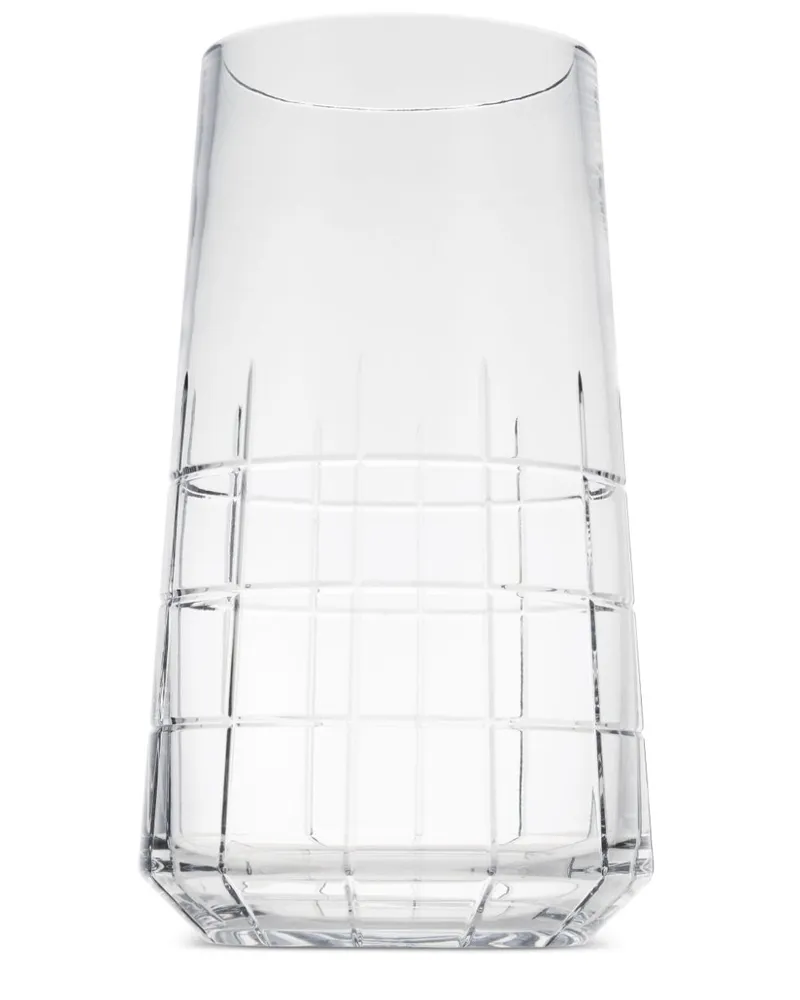 Christofle Mittelgroße Graphik Vase aus Kristall - Weiß Weiß