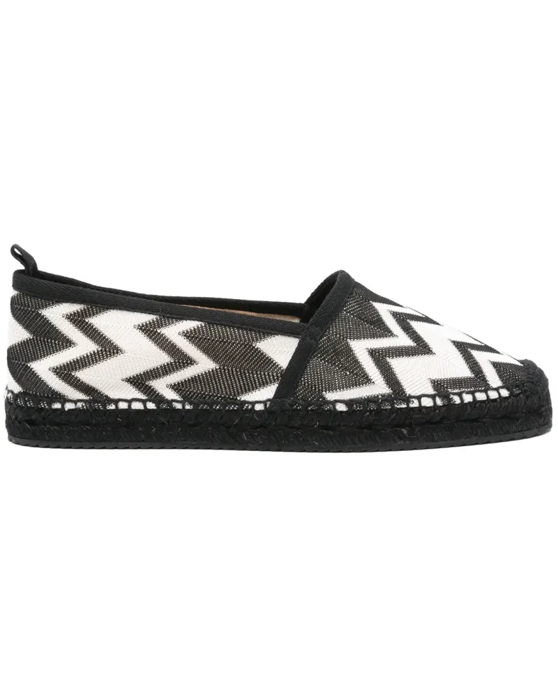 Missoni Espadrilles mit Zickzackmuster - Schwarz Schwarz