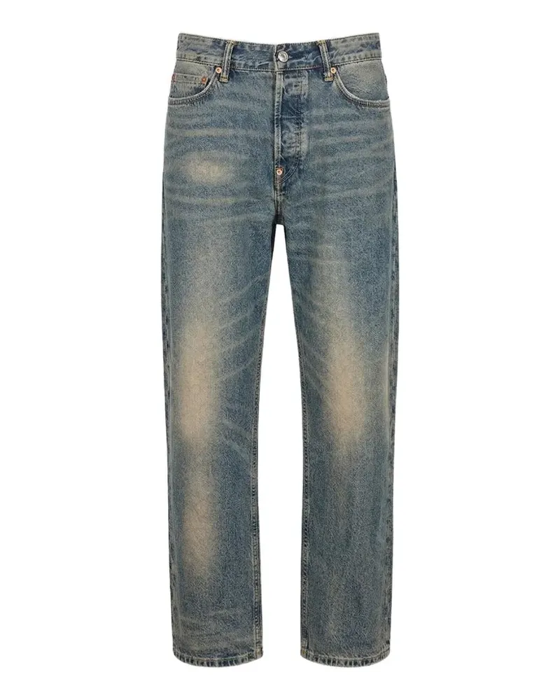 Evisu abstract-wash jeans - Blau Blau