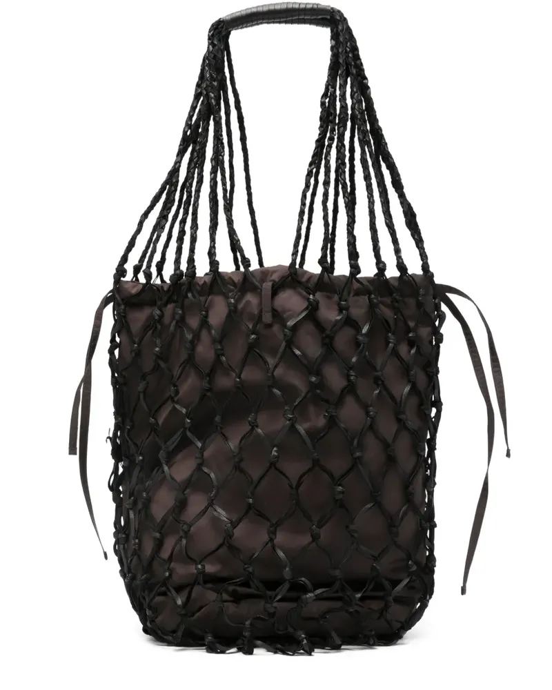 ALYSI Gewebte Tote Bag - Schwarz Schwarz