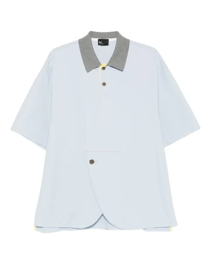 kolor butto-detail polo shirt - Blau Blau