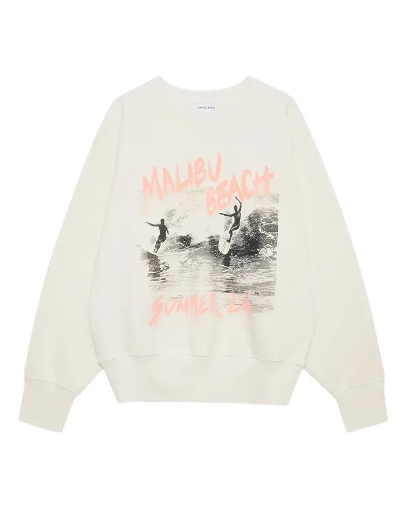 Anine Bing Harry graphic-print sweater - Nude Nude