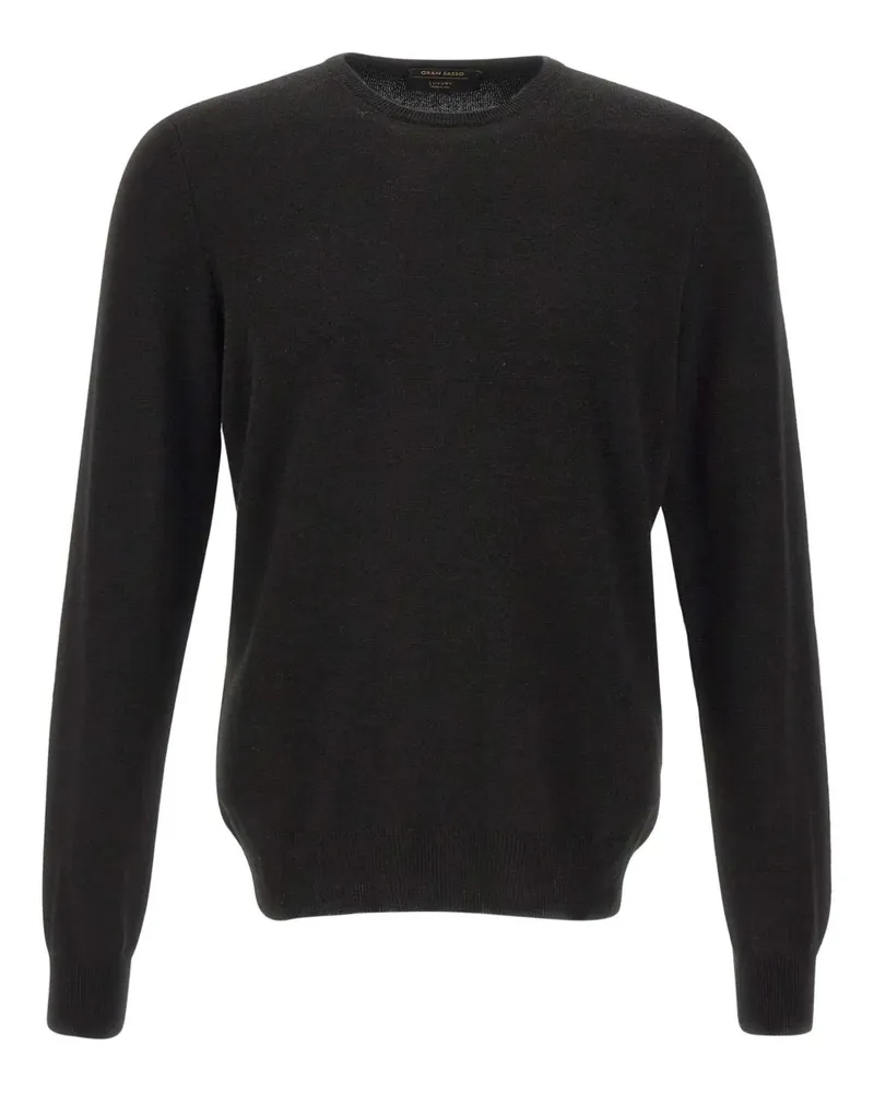 Gran Sasso Pullover mit geripptem Besatz - Schwarz Schwarz