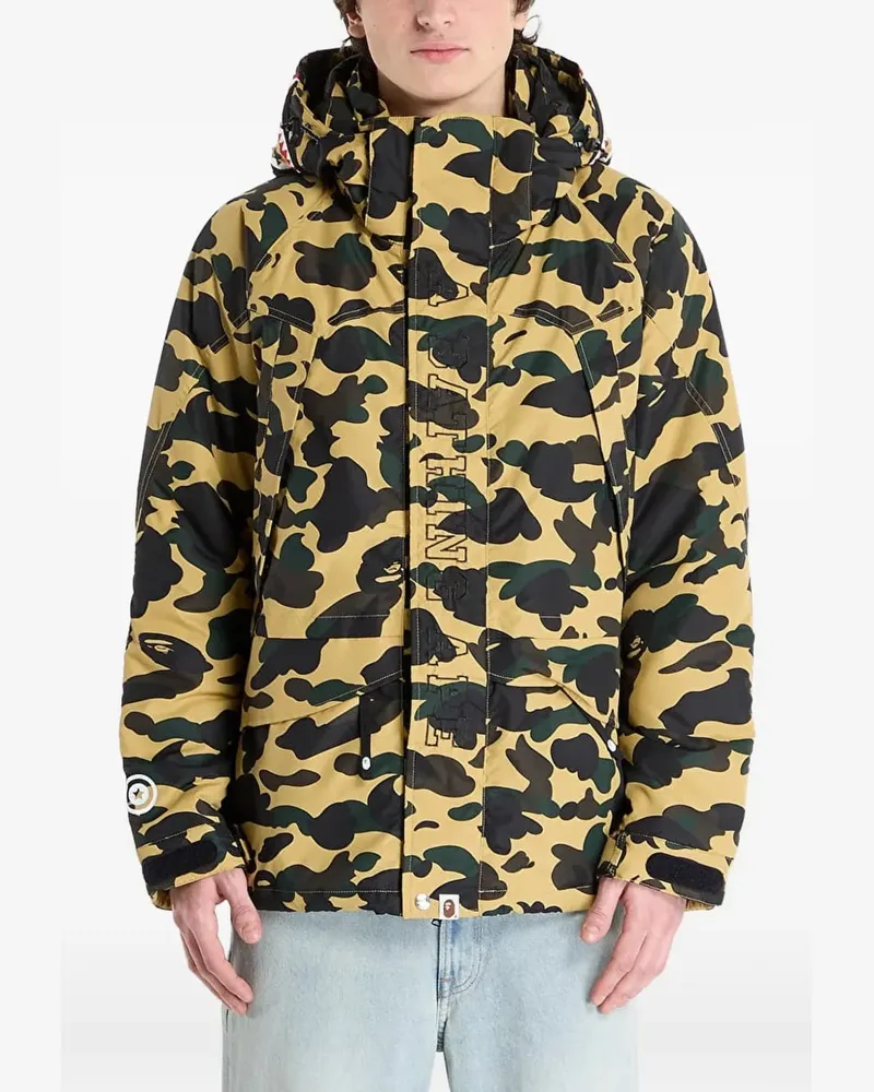 BAPE camo shark snowboard jacket - Gelb Gelb