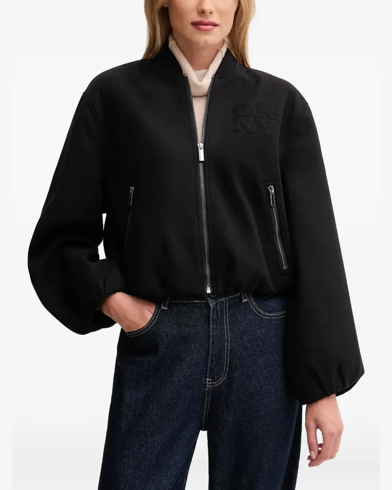 DKNY Bomberjacke mit Logo-Applikation - Schwarz Schwarz