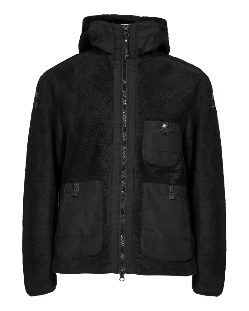 Parajumpers Sundre hooded fleece-texture jacket - Schwarz Schwarz