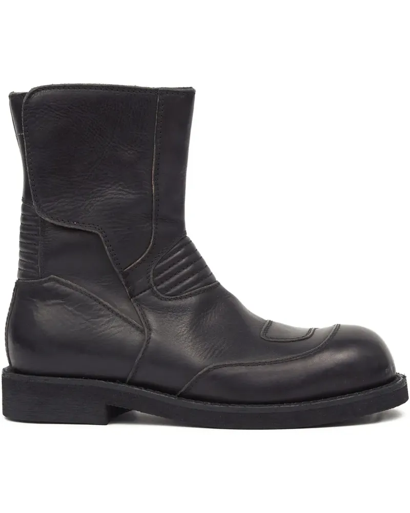 Maison Margiela Bikerstiefel mit Schnürung - Schwarz Schwarz