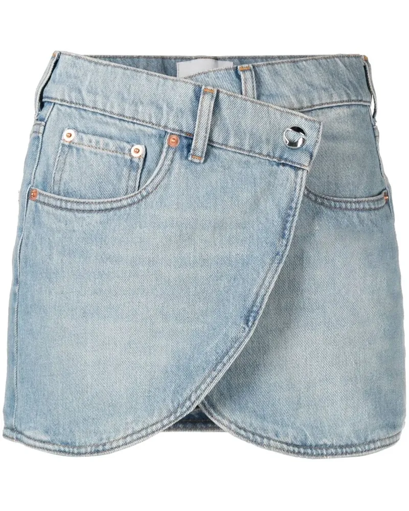 COPERNI Jeans-Minirock in Wickeloptik - Blau Blau
