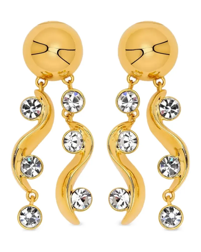Oscar de la Renta Ohrringe mit Kristallen - Gold Gold