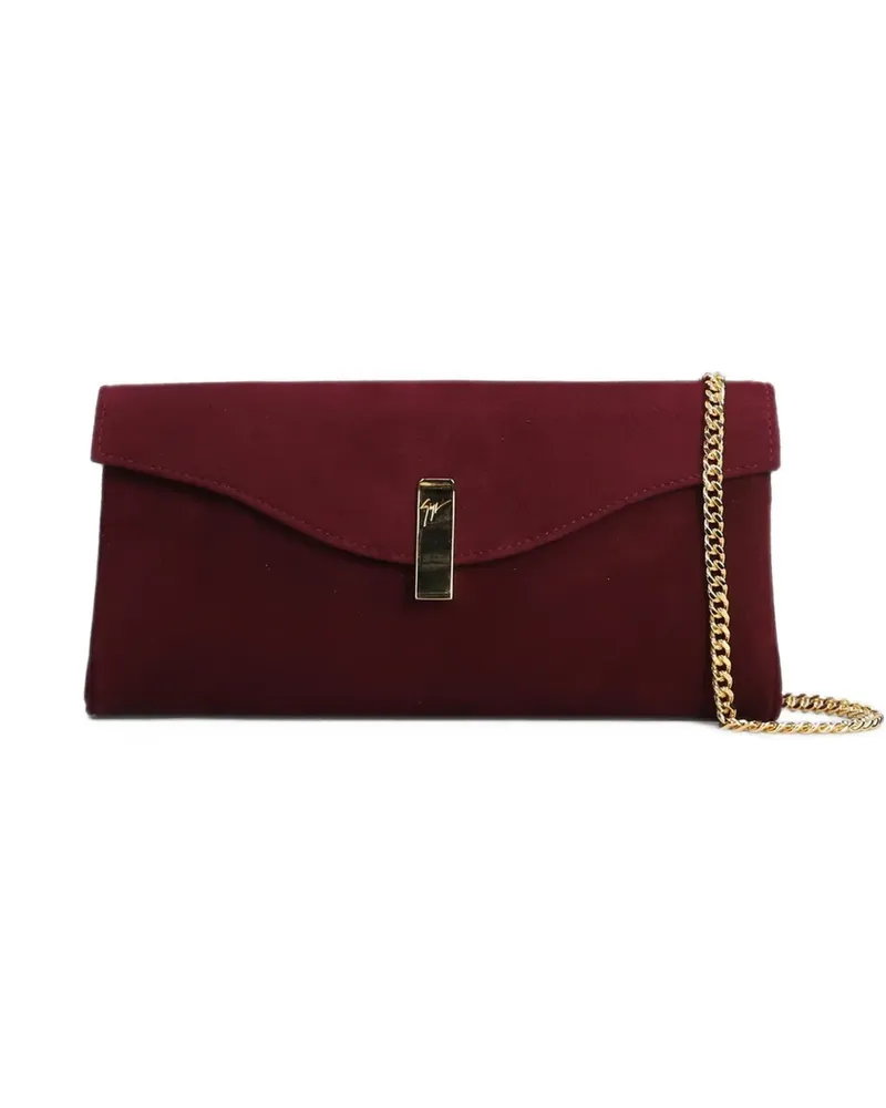 Giuseppe Zanotti Clutch mit Logo-Schild - Rot Rot