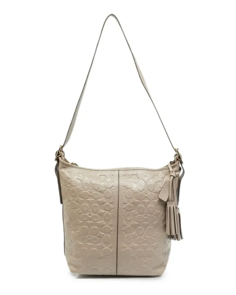 Coach Legacy tassel shoulder bag - Nude Nude