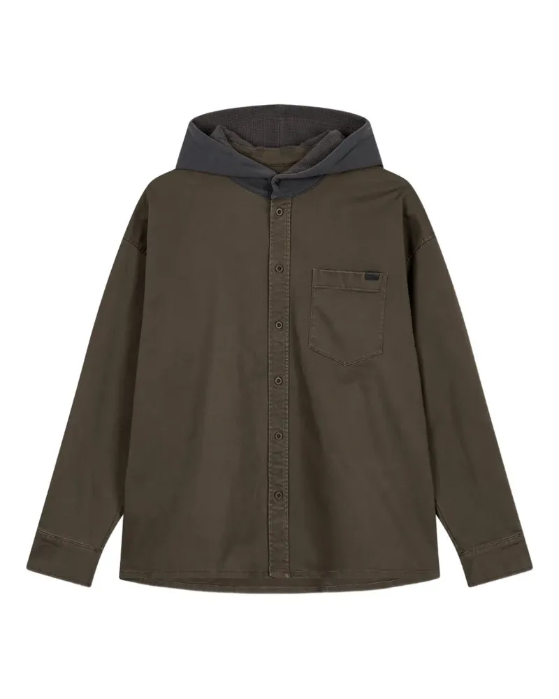 STUDIO TOMBOY hooded long-sleeve shirt - Grün Grün