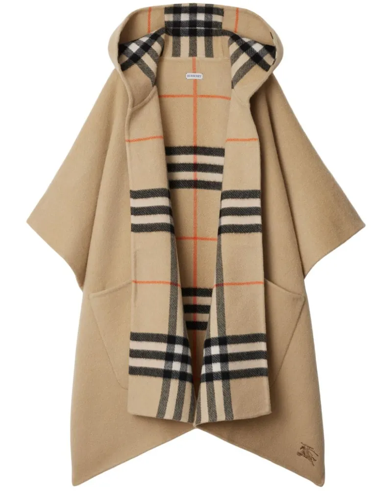 Burberry Wendbares Cape mit Vintage-Check - Nude Nude