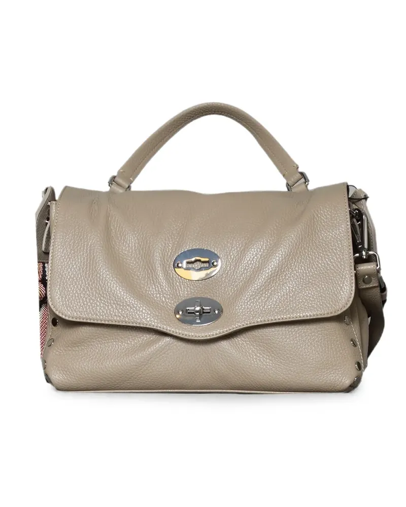 Zanellato stud-embellished leather shoulder bag - Nude Nude