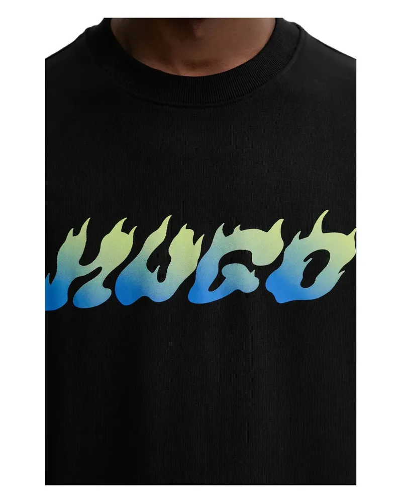HUGO BOSS Sweatshirt mit grafischem Print - Schwarz Schwarz