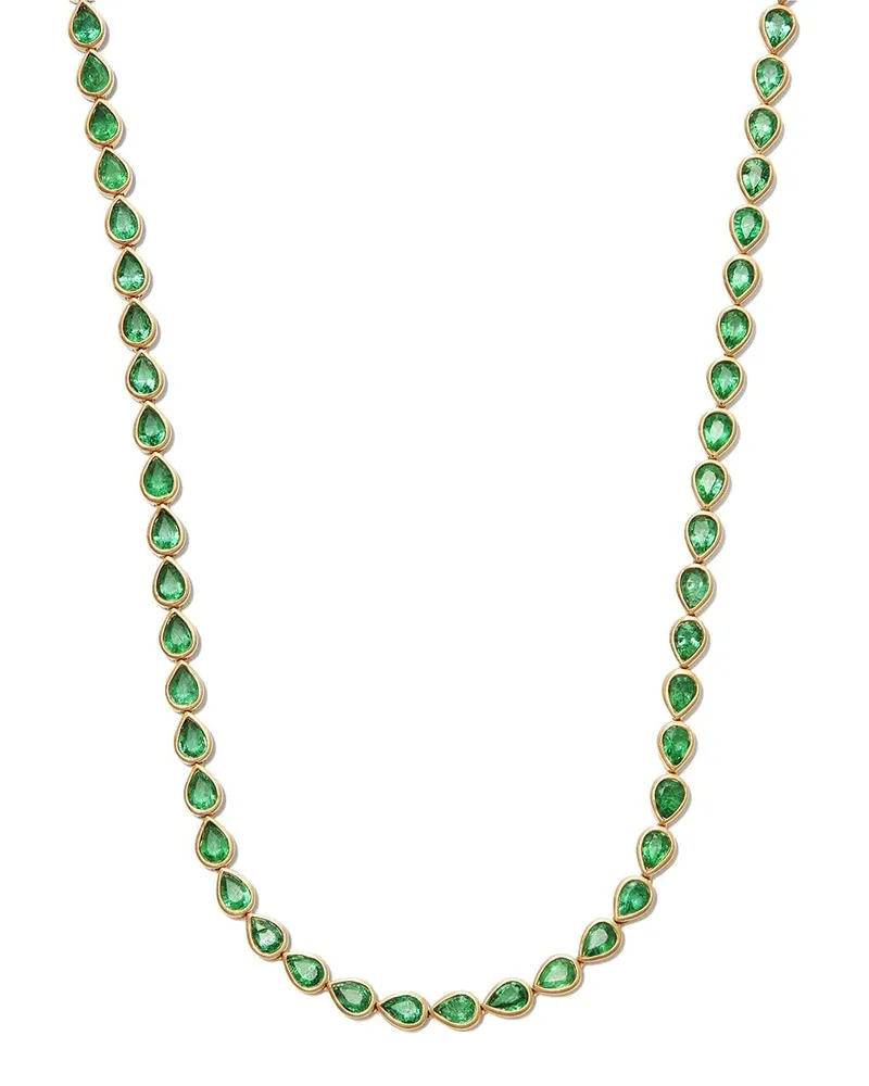 ANITA KO 18kt Gelbgold-Choker mit Smaragden