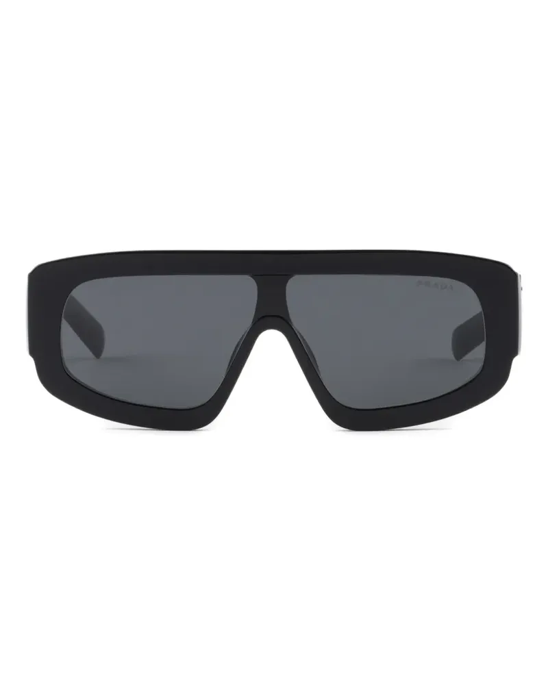 Prada sunglasses with triangle logo - Schwarz Schwarz