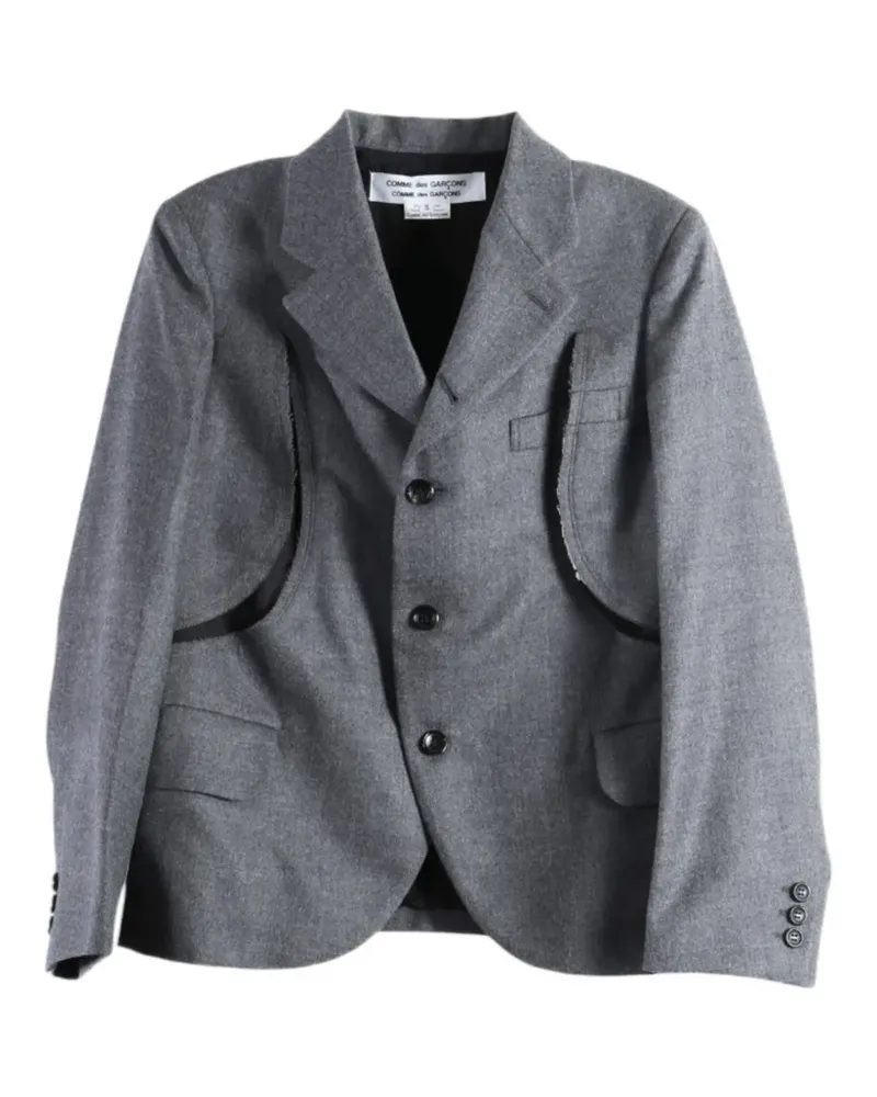 Comme des Garçons Wollsakko mit Cut-Out - Grau Grau