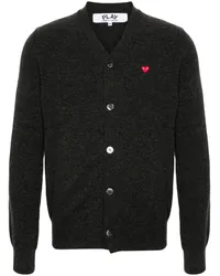 Comme des Garçons Cardigan mit Herz-Patch Grau