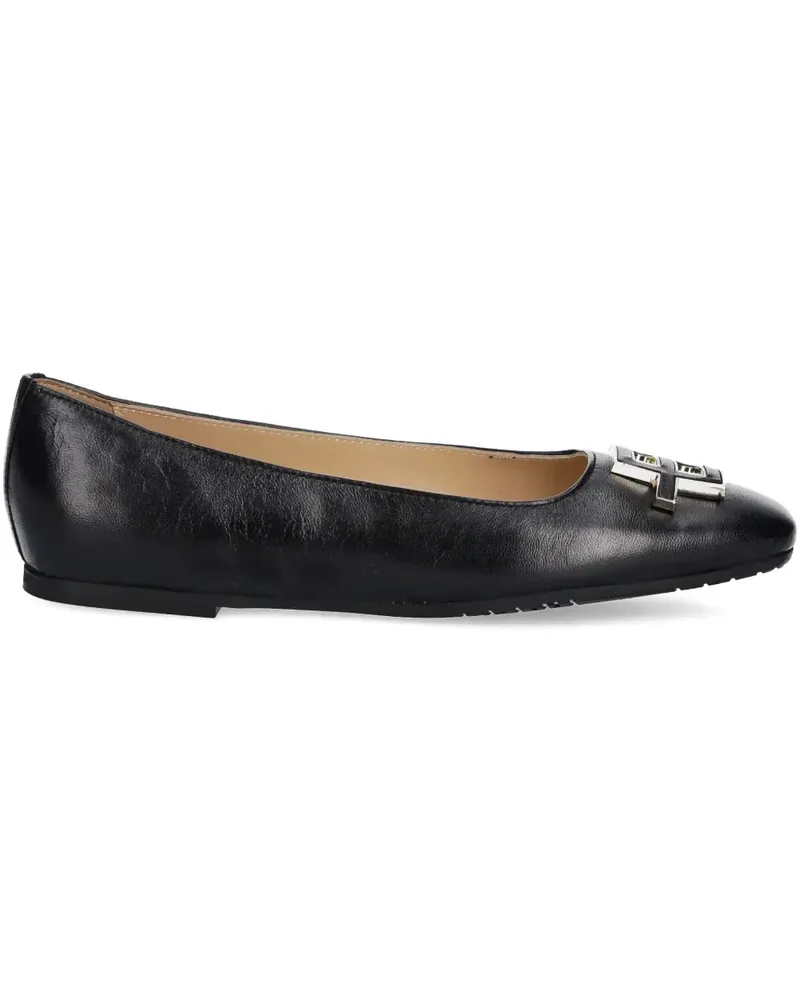 Baldinini Ballerinas aus Leder - Schwarz Schwarz