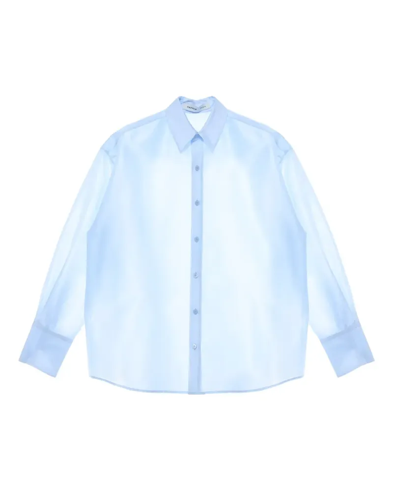 Carven Hemd aus Taft - Blau Blau