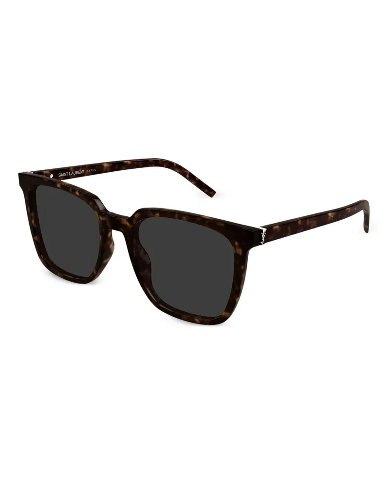 Saint Laurent Sonnenbrille mit eckigem Gestell - Braun Braun