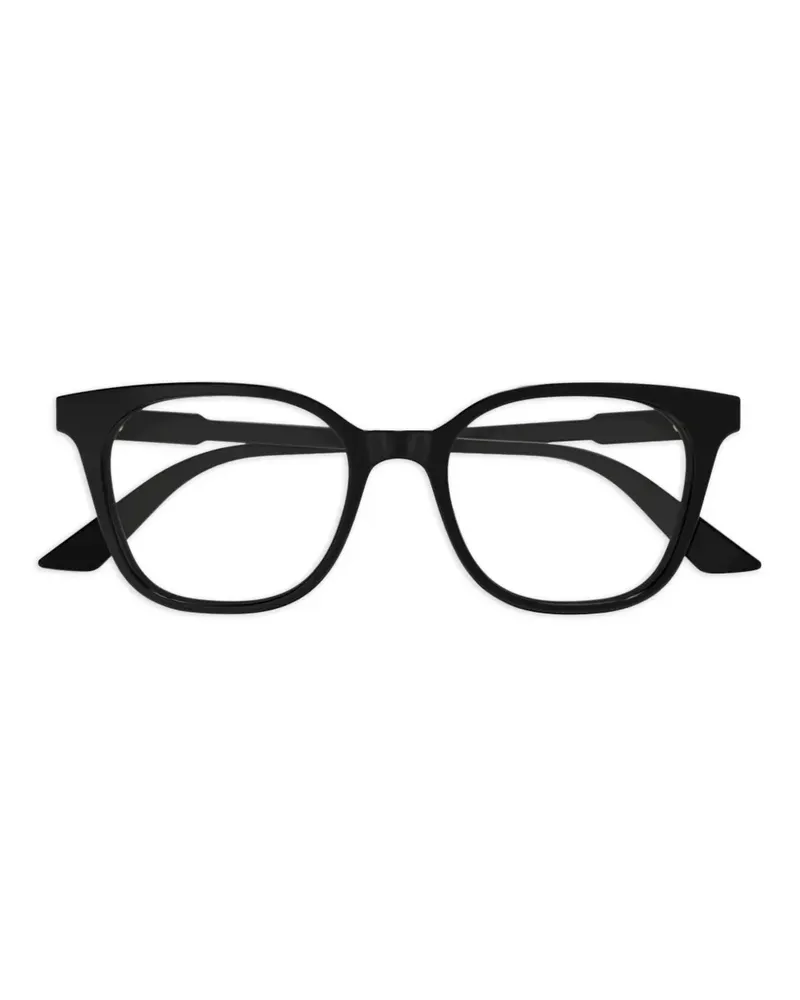 Gucci Brille mit Logo-Print - Schwarz Schwarz