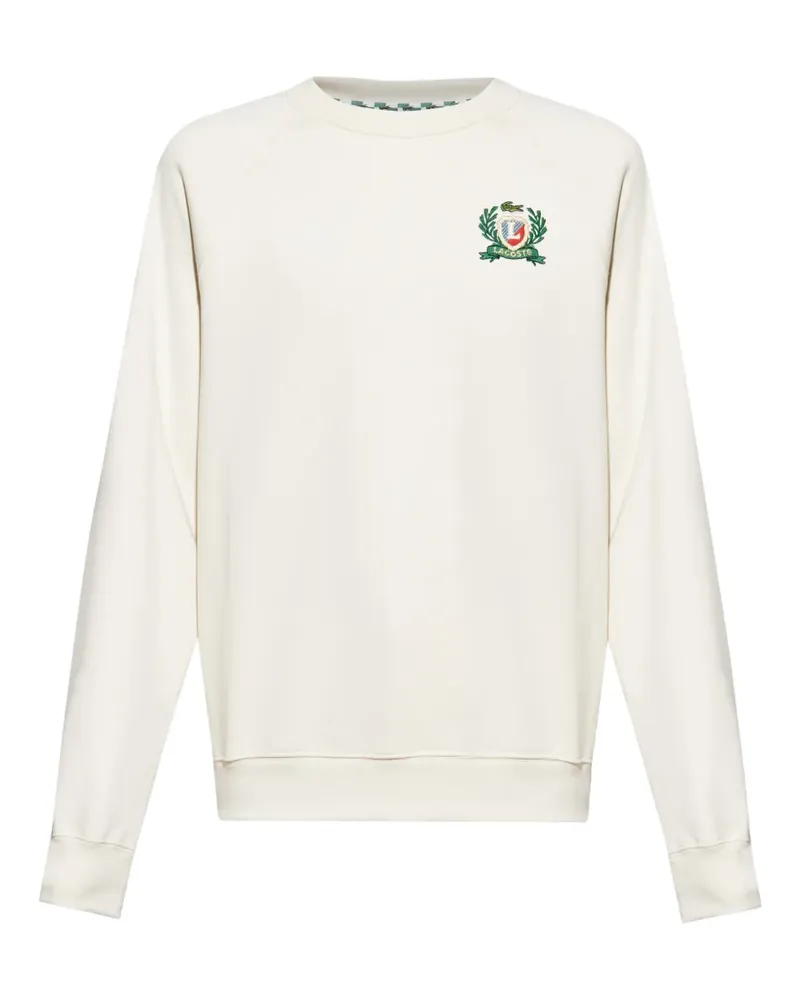 Lacoste Sweatshirt mit Emblem-Stickerei - Weiß Weiß
