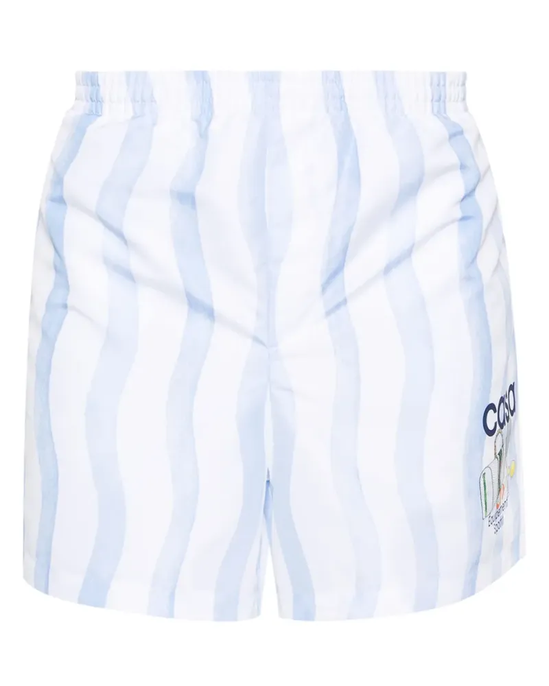 Casablanca Paris Wave Badeshorts - Weiß Weiß