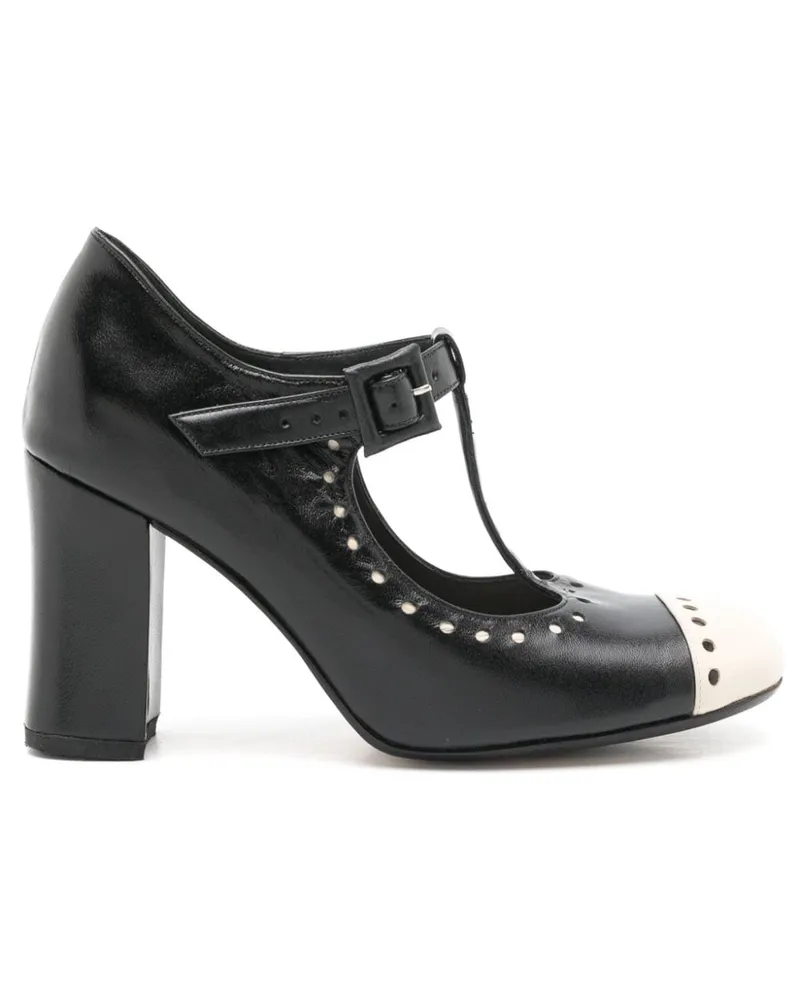 Sarah Chofakian Pumps mit Logo-Schild 65mm - Schwarz Schwarz