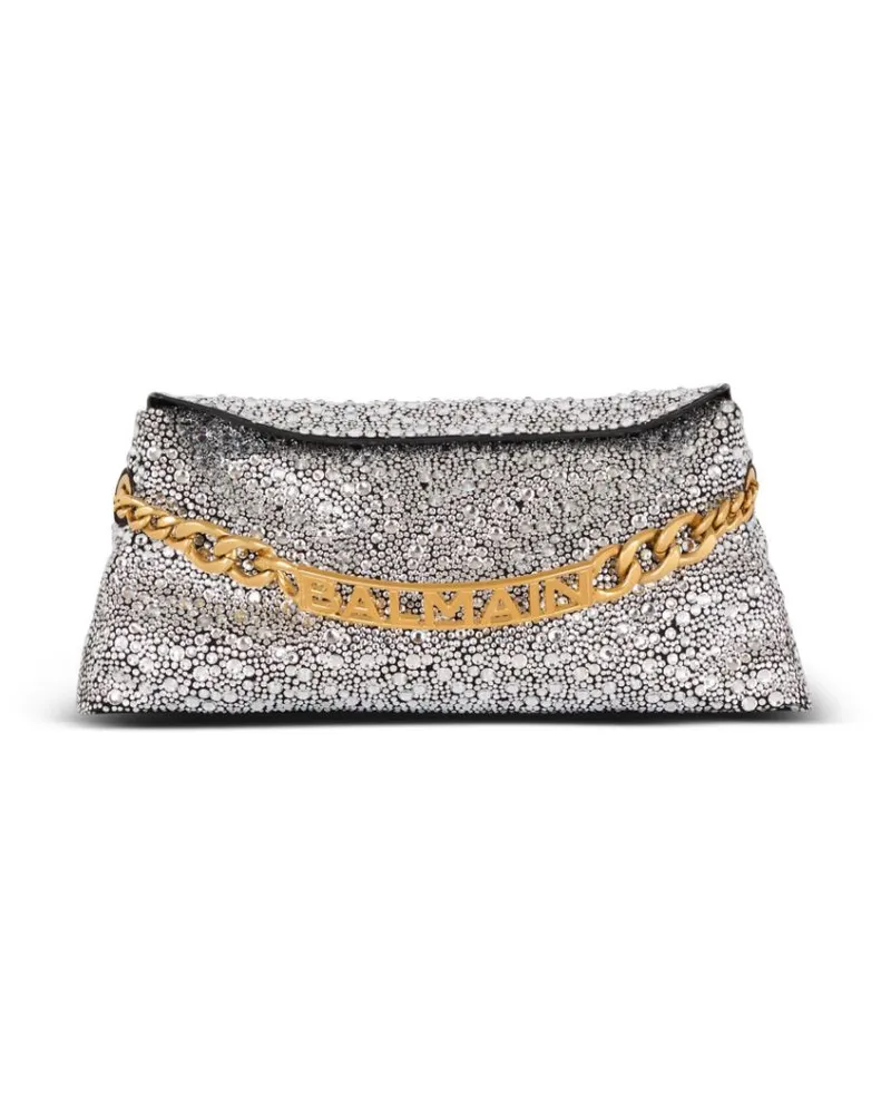 Balmain 1945 Clutch mit Strass - Schwarz Schwarz