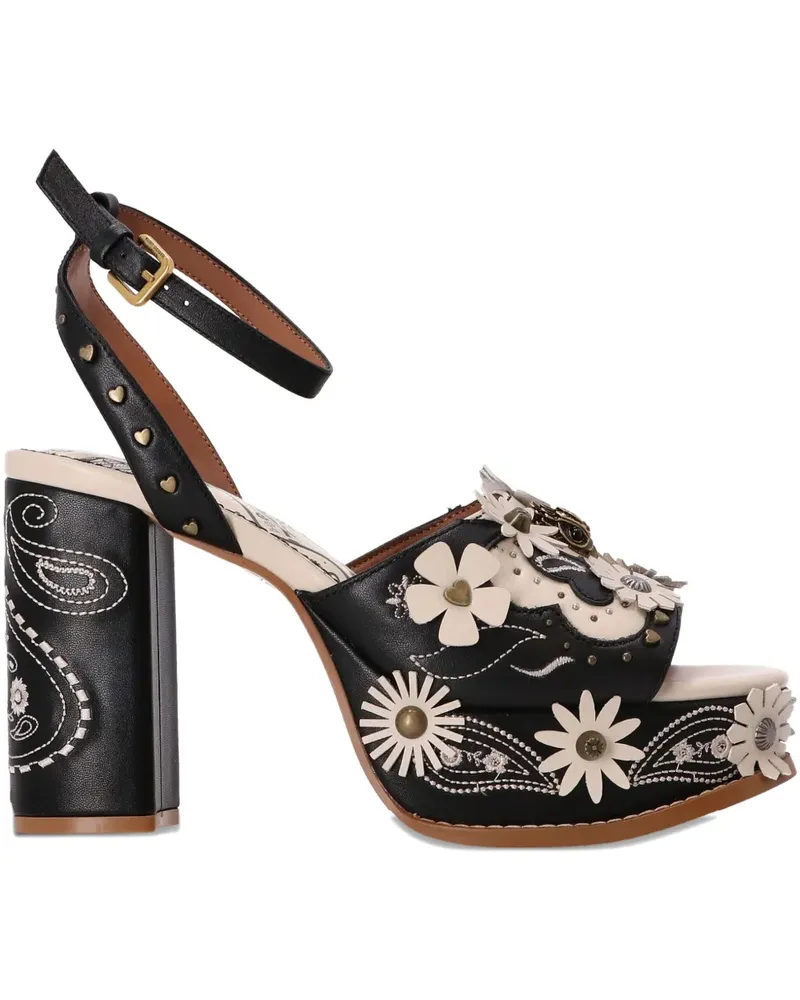 Kurt Geiger Flower Western Plateau-Sandalen 110mm - Schwarz Schwarz